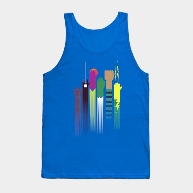 Six Villains Tank Top by StevenToang